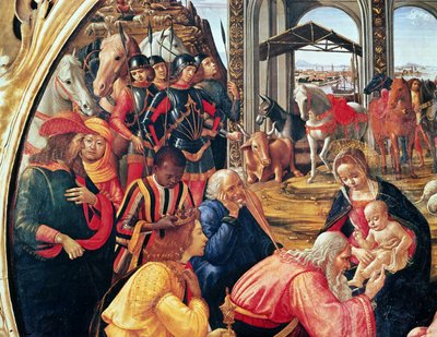 賢者の礼拝、詳細、1487 作： Domenico Ghirlandaio